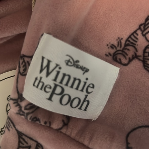 Brand new with tags Disney Winnie the Pooh pink velour cropped hoodie size lg. - Picture 5 of 6
